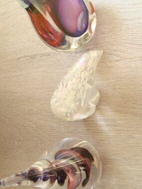 3 VINTAGE PAPER WEIGHT ,2 SIGNED MP